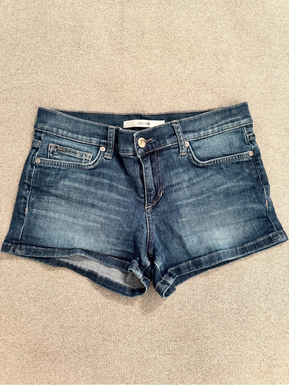 Joe's Jeans Size 27 Medium Blue Denim Shortie Shorts